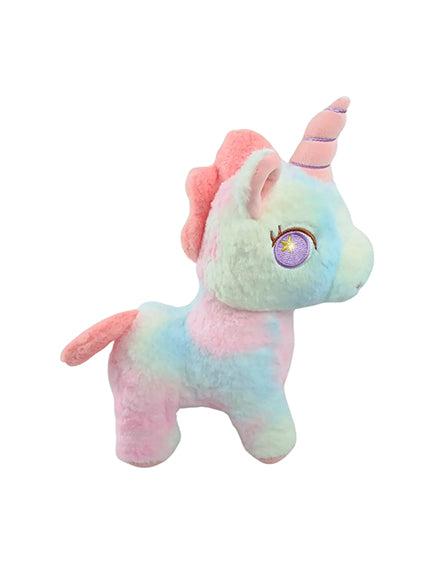 Peluche de unicornio en divertidos colores