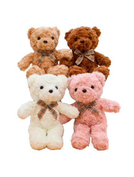 Peluches de Osito con Lazo en Colores Adorables