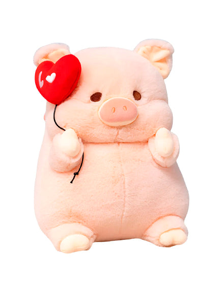 Peluche de Cerdito Adorable con Globo de Corazón-1