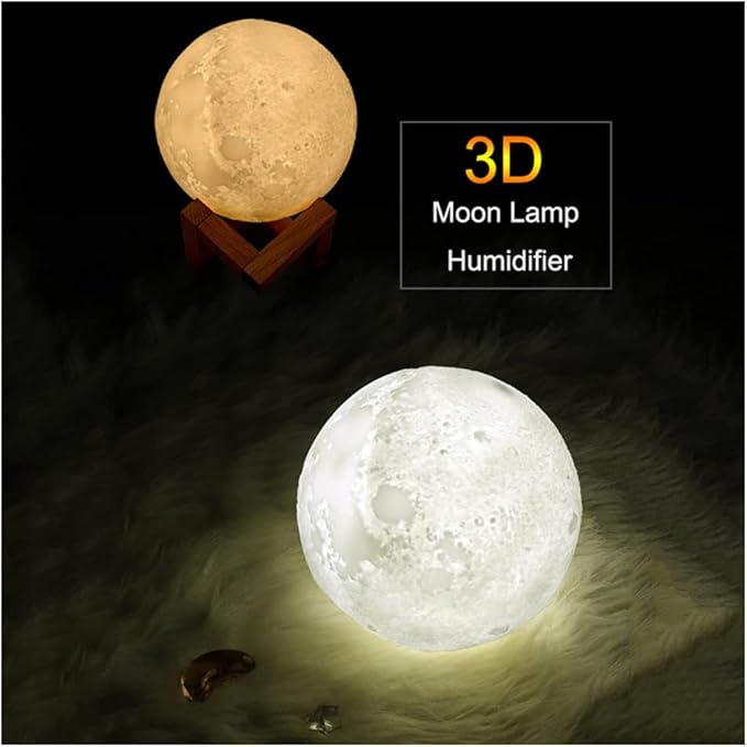 Difusor Aroma Humidificador Luna Lampara 3D-3