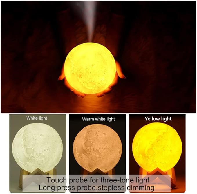 Difusor Aroma Humidificador Luna Lampara 3D-5