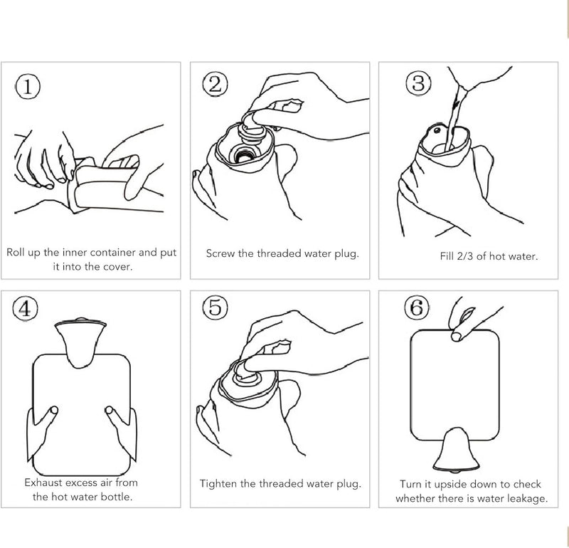 Bolsa de agua caliente - cubierta de felpa-8
