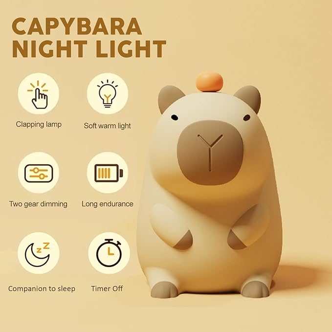 Capibara - Luz nocturna para niños-4