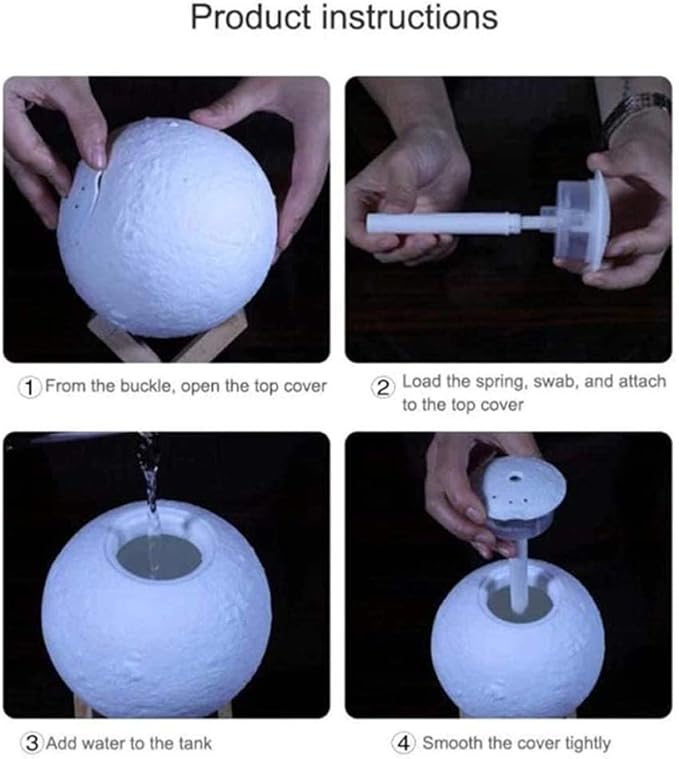 Difusor Aroma Humidificador Luna Lampara 3D-9