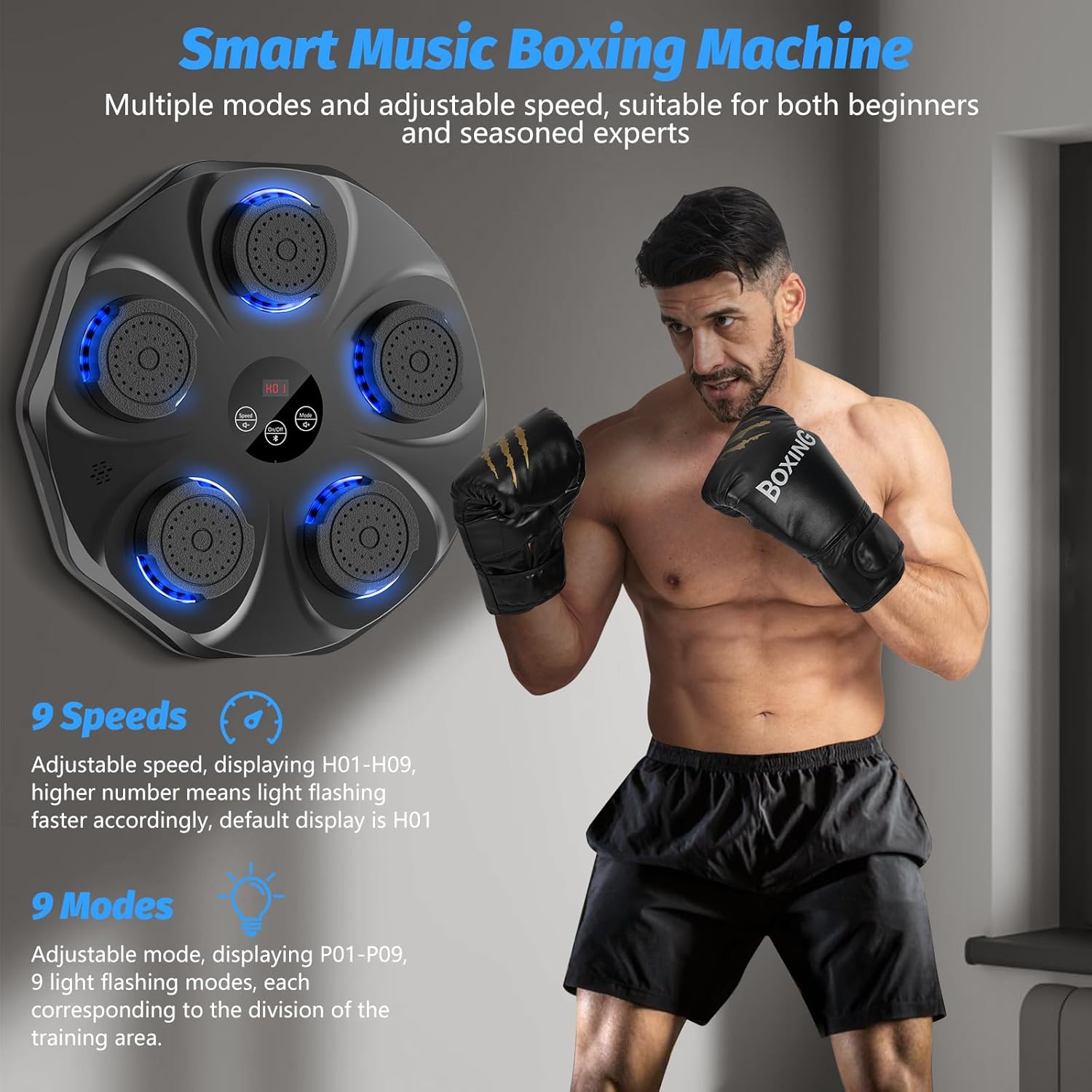 Máquina de boxeo de música electrónica