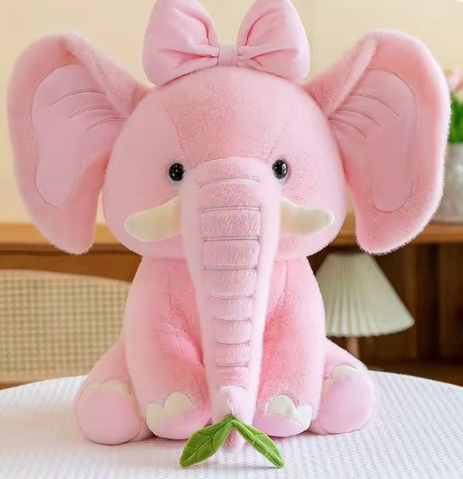 Peluches de Elefantito con Moño y Corona Súper Tiernos-6