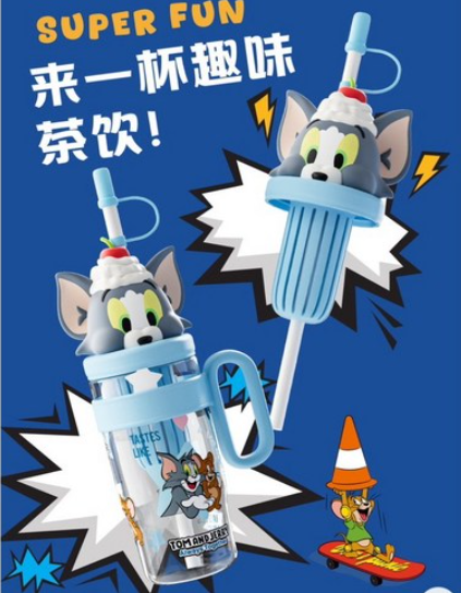 Termo Con Pitillo - Tom Y Jerry 1060ml-4