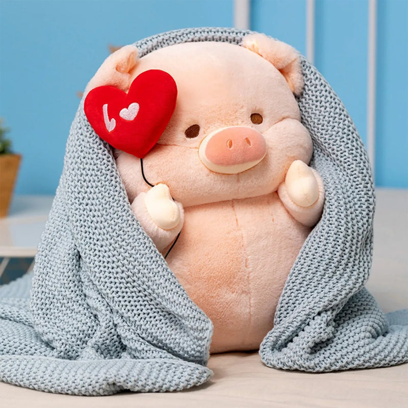 Peluche de Cerdito Adorable con Globo de Corazón-3
