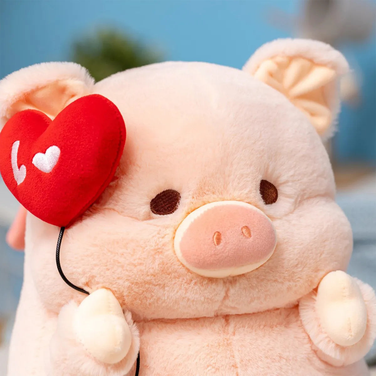 Peluche de Cerdito Adorable con Globo de Corazón-2