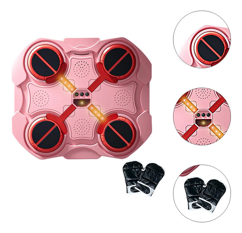 Maquina De Boxeo Musical Bluetooth Para Niños Con Guantes-4