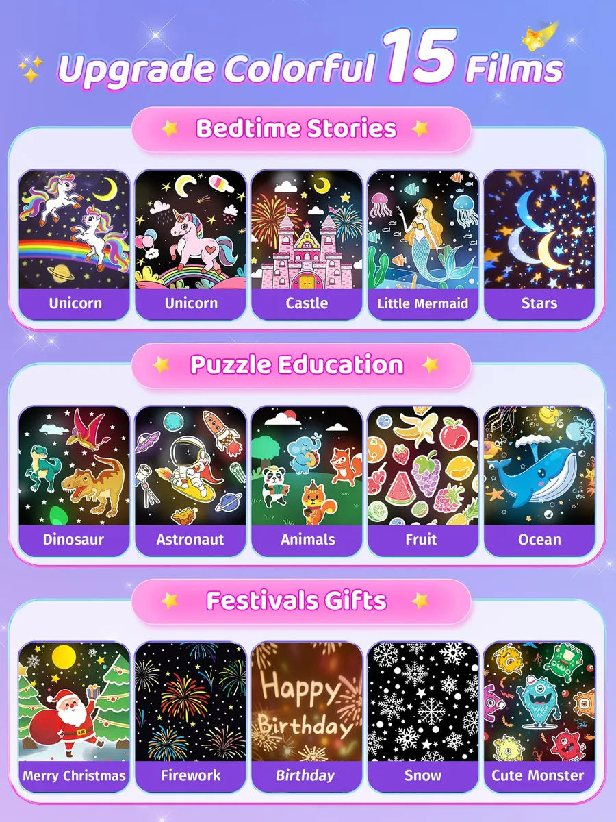 Lampara Proyector Infantil Giratorio - Bluetooth-15