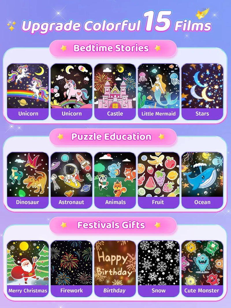 Lampara Proyector Infantil Giratorio - Bluetooth-15