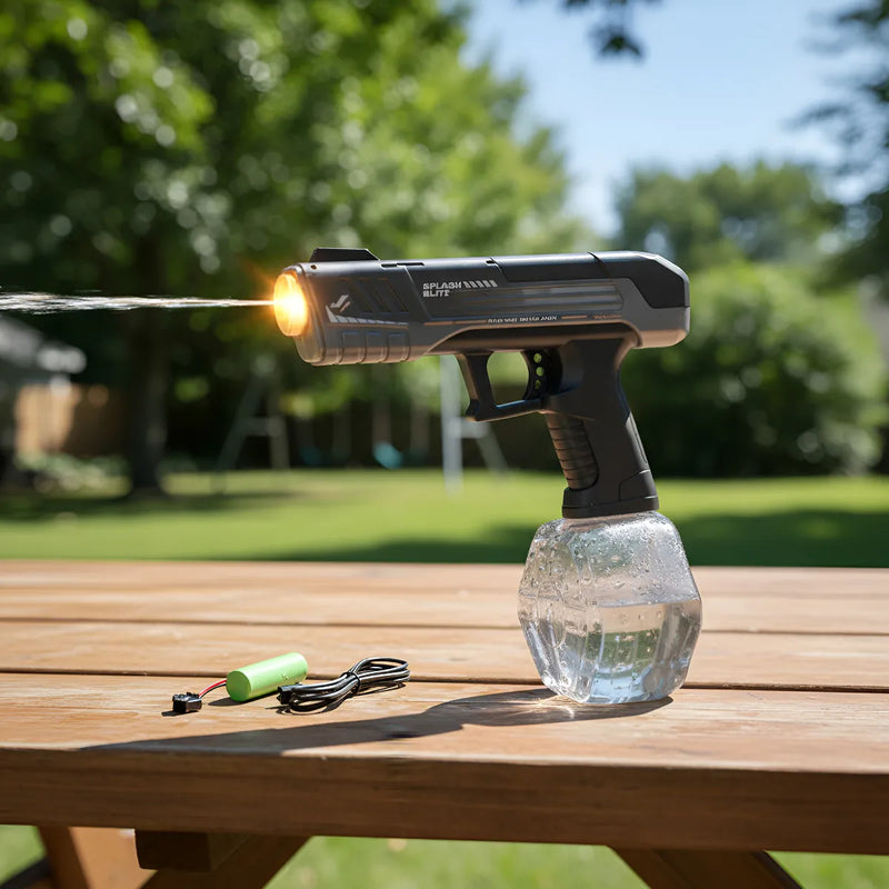 Pistola De Agua Eléctrica Con Efectos Led-4