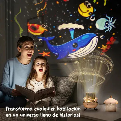 Lampara Proyector Infantil Giratorio - Bluetooth-9
