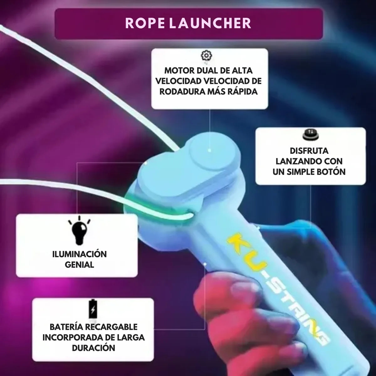 Lanzador De Cuerda de Neon-4