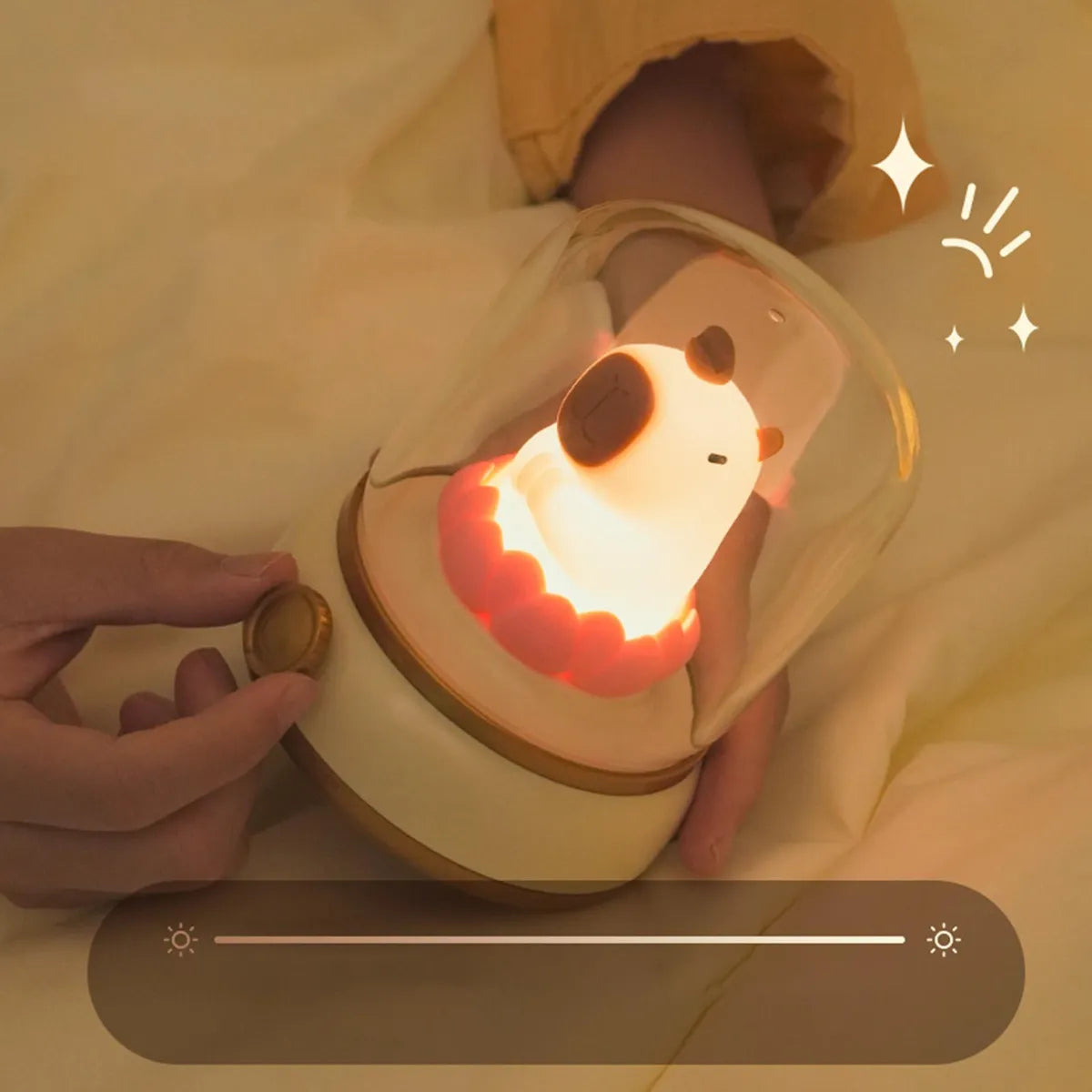 Capybara - Lámpara de noche con iluminación suave y cálida e innovadora-4