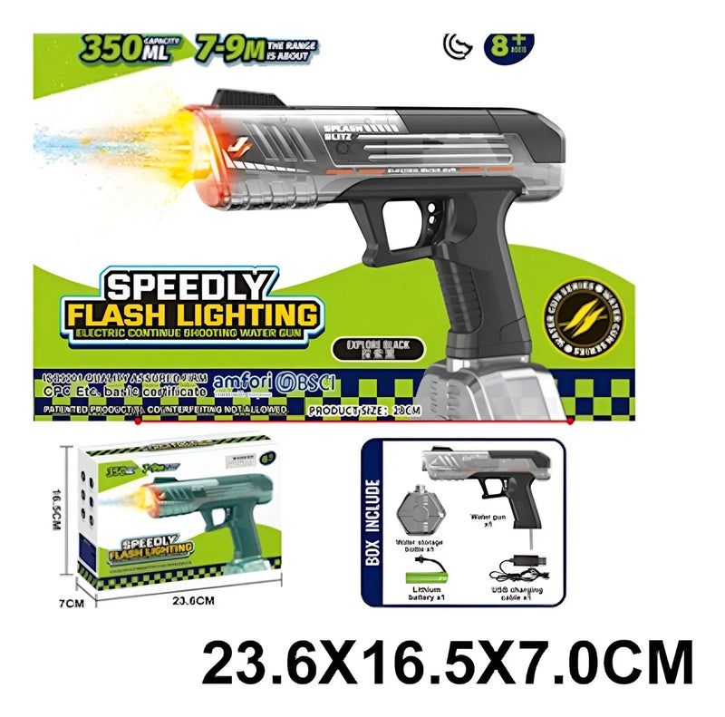 Pistola De Agua Eléctrica Con Efectos Led-3