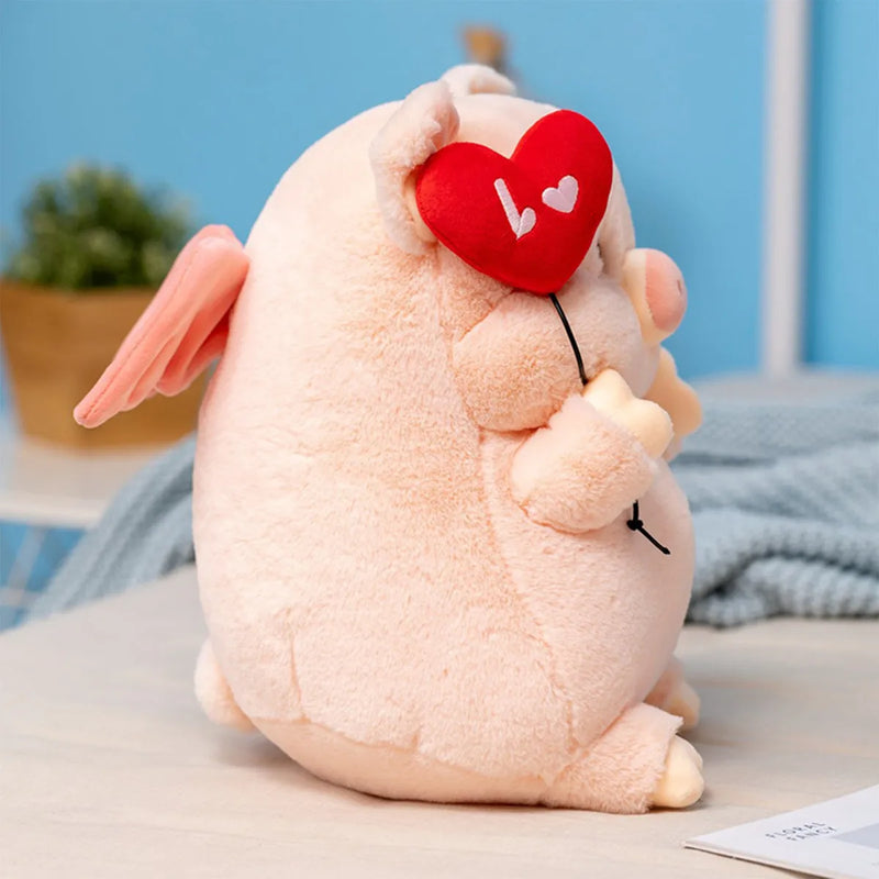 Peluche de Cerdito Adorable con Globo de Corazón-4