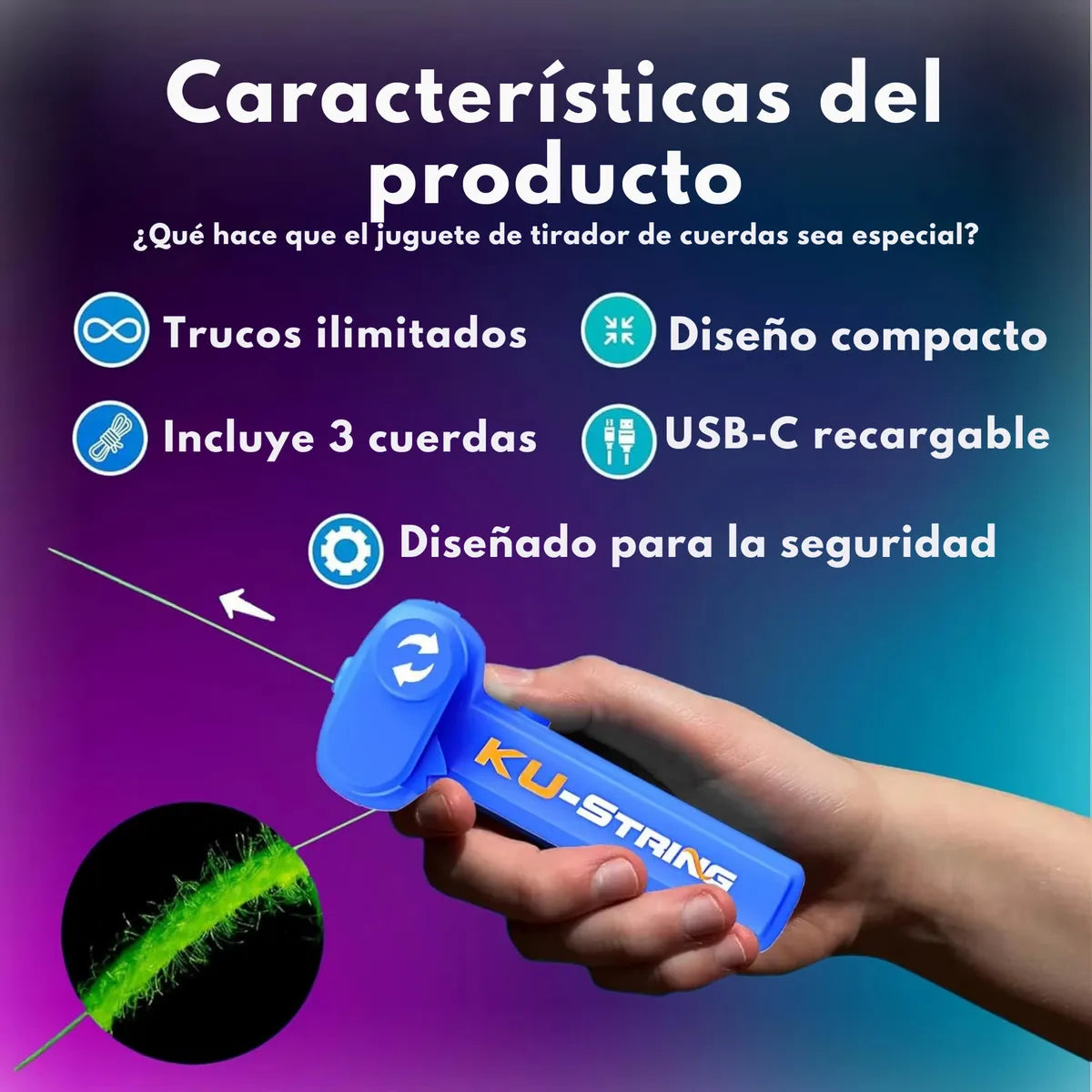 Lanzador De Cuerda de Neon-9