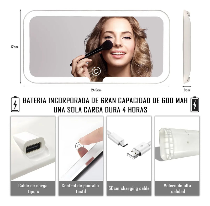 Espejo Para Carro - Luz Led-7