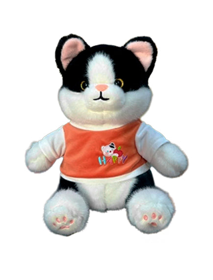 Peluches de Perrito y Gatito con Camiseta Súper Adorables