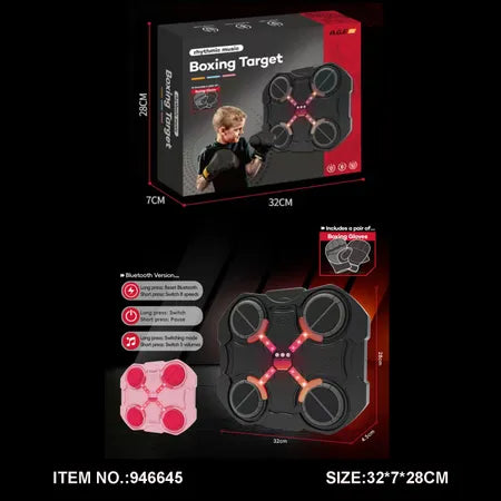 Maquina De Boxeo Musical Bluetooth Para Niños Con Guantes-7