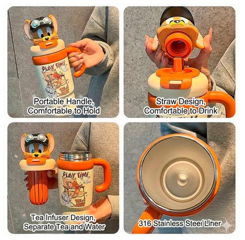 Termo Aislante Doble de Tom y Jerry – 750 ml